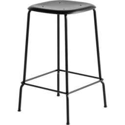 Tabouret polypropylène et acier noir 65 cm Soft Edge 85 - Hay