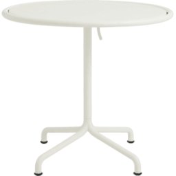 Table de jardin ronde en aluminium laqué blanc cassé 80x74cm Deville - HAY