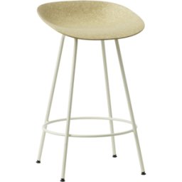 Tabouret de bar recyclable en chanvre et acier crème 65cm Mat - Normann Copenhagen