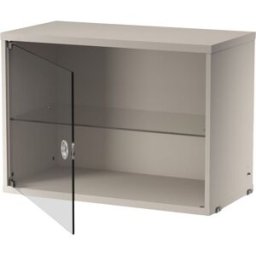 Caisson en bois mdf beige et porte vitrée 58x42x30cm String System - String furniture