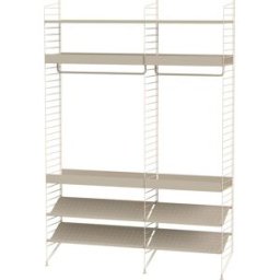 Etagère modulable en acier beige 140 x 200 x 30 cm Combinaison C - String furniture