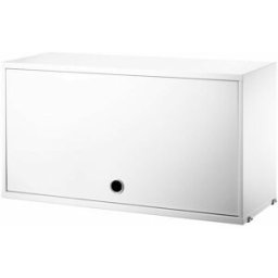 Caisson en bois blanc avec porte rabattable - String furniture