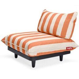 Module central de canapé d extérieur rayé orange Paletti - Fatboy
