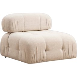 Module 1 place en tissu bouclé crème 95x75cm Bubble O1 - Home Design