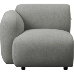 Module accoudoir gauche de canapé gris Swell modular sofa 100 - Normann Copenhagen