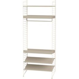 Etagère modulable en acier beige 80 x 200 x 30 cm Combinaison D - String furniture