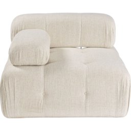 Module d'angle gauche en tissu crème 5x75cm Bubble 1R - Home Design