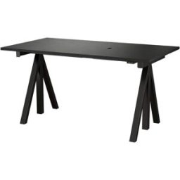 Tablette de bureau en bois mdf noir 140x78cm Works - String furniture