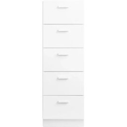 Chiffonnier et plinthes en bois mdf blanc 41x121,5cm Relief - String furniture