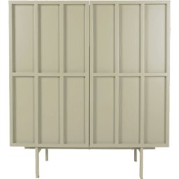 Buffet haut en bois mdf et métal caillou 80 x 40 x 89 cm - Hkliving