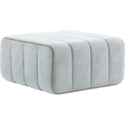 Module en velours barcelone bleu clair 68x34cm Curt - Ambivalenz