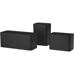 Set de 3 organisateurs noir 9x8x7cm Works - String furniture
