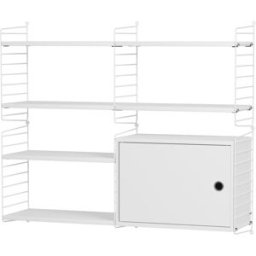 Etagère murale modulable en acier blanc 120 x 100 x 30 cm Combinaison R - String furniture