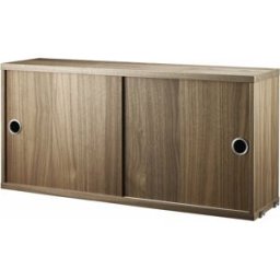 Caisson 2 portes coulissantes en noyer 78 x 20 x 37 cm - String furniture