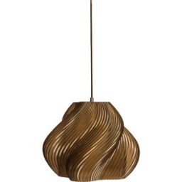 Suspension marron caramel et chrome 30 cm Soft serve 03 - Crème atelier