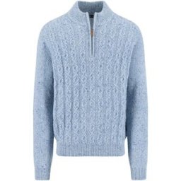Fynch Hatton Pull à Demi-zip 1510360 Crystal Blue M Homme