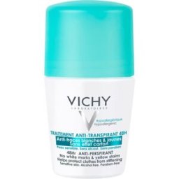 Vichy Deodorant 48h anti-transpirant roll-on anti-traces blanches et jaunes 50 ml