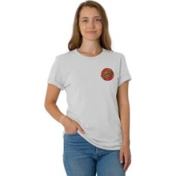 Santa Cruz T-shirt à Manches Courtes Thrasher Diamond Dot Vintage White L Femme