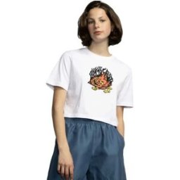 Santa Cruz T-shirt à Manches Courtes Delfino Devil Mask Front White S Femme