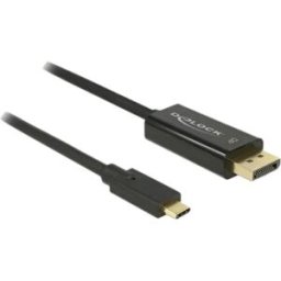 Delock Câble Usb C Vers Displayport M/m Vidéo 4k 1 M 60hz Black One Size unisex