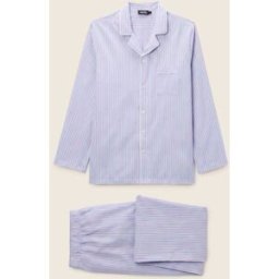 MONOPRIX Pyjama chemise manches longues et pantalon gratté en coton BIO GOTS S
