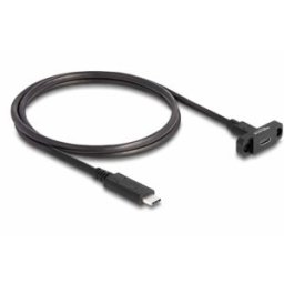 Delock Câble USB-C USB 3.2 Gen2 USB-C® femelle, USB-C® mâle 1.00 m noir 87824