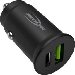 Ansmann InCar Charger CC230PD Chargeur USB 30 W 1x USB-A, 1x USB-C® Power Delivery noir pour voiture, pour camion