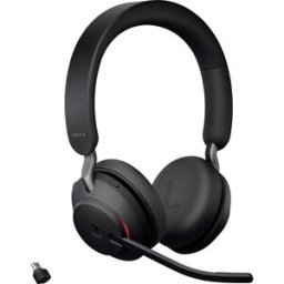 Jabra Evolve2 65 MS Micro-casque supra-auriculaire Bluetooth Stereo noir volume réglable, affichage de la charge de la batterie, mise en sourdine du microphone