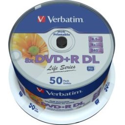 DVD+R DL vierge Verbatim 97693 50 pc(s) 8.5 GB 240 min imprimable