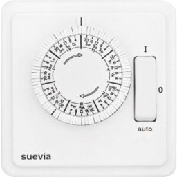 Suevia SU280439 Programmateur horaire pour montage encastré analogique programme hebdomadaire 1200 W IP20 programme On/Off/Auto