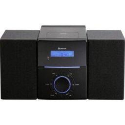 Denver MCA-240 Chaîne stéréo AUX, CD, FM, fonction réveil, avec télécommande 2 x 20 W noir