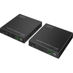 Digitus DS-55350 HDMI™, entrée HDMI®, sortie HDMI® , SFP, connexion de bloc dalimentation, RS232, Micro USB, casque (jack 3,5 mm) Prolongateur HDMI câble à