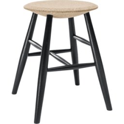 Tabouret en liège clair et bois noir Drifted - Hem