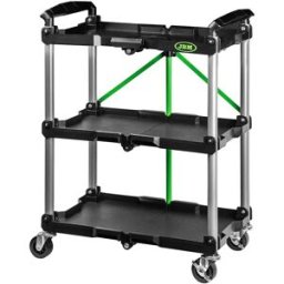 Jbm Chariot Pliant À 3 Tablettes Black One Size