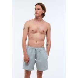 MONOPRIX Short de bain seersucker rayé XXL