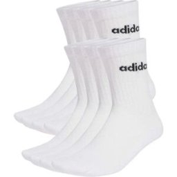 Adidas Chaussettes Crew Linear Cushioned 10 Unités White / Black EU 40-42 Homme,Femme