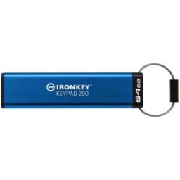 Kingston Clé Usb Ironkey Keypad 200 64gb Blue One Size unisex