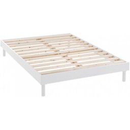 Alice Bedding Lit sommier à lattes en kit Hypnos Blanc 140 x 190 cm