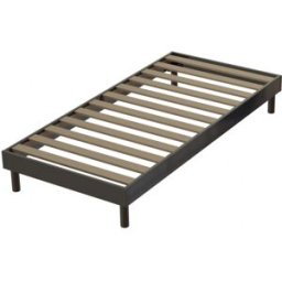 Alice Bedding Lit sommier à lattes en kit Hypnos Anthracite 90 x 200 cm