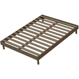 Alice Bedding Lit sommier à lattes en kit Hypnos Chêne gris 140 x 190 cm