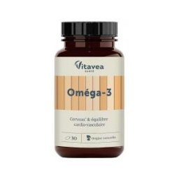 Vitavea Oméga 3 Cerveau & Équilibre Cardio-Vasculaire 30 Unités - Pot 30 capsules de 0,6 g