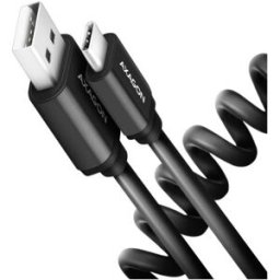AXAGON Câble USB-C USB 2.0 USB-A mâle, USB-C® mâle 0.6 m noir contacts dorés BUCM-AM10TB