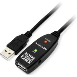 AXAGON Câble USB-C USB 2.0 USB-A femelle, USB-A mâle 5 m noir actif avec amplification du signal ADR-205