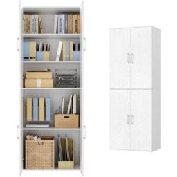 VASAGLE Placard multifonction caisson de bureau meuble de rangement armoire poignées