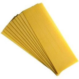 Apiculture.net - Matériel apicole français 10 feuilles de cire d'abeille gaufrées Dadant hausse Sélection