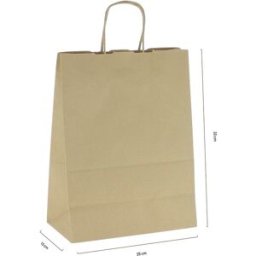 Apiculture.net - Matériel apicole français 250 Sacs en papier kraft brun lisse H33x25x12cm