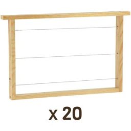 Apiculture.net - Matériel apicole français 20 cadres Warré Fabriqués en France avec fils horizontaux
