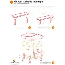 Apiculture.net - Matériel apicole français 4 Pieds bois pour ruche chalet