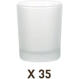 Apiculture.net - Matériel apicole français 35 verres à bougie 25cl satinés