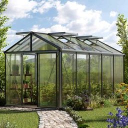 GFP 235 x 385 cm Serre de jardin, aluminium, incl. kit d'accessoires Pro 2 - (GFPV00190)